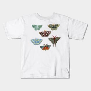 Watercolor Moths Kids T-Shirt